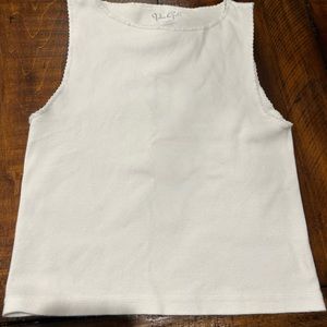 White John Galt/Brandy Melville Tank Top, Size:O/S